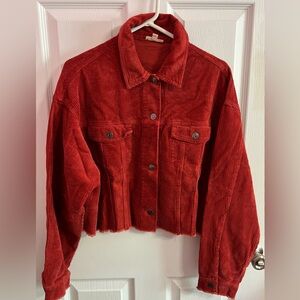 Boutique brand corduroy cropped jacket size L